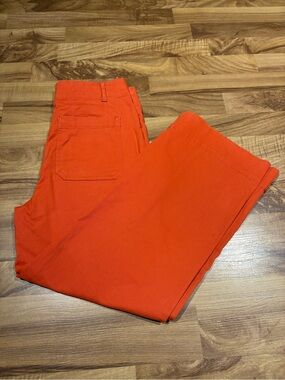 Bagatelle Collection Orange Patch Pocket Twill Pant Size 6 Stained